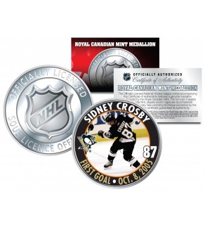 2005-06 SIDNEY CROSBY Royal Canadian Mint Medallion NHL FIRST GOAL Rookie Coin - Officially Licensed