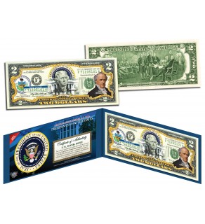 JAMES BUCHANAN * 15th U.S. President * Colorized Presidential $2 Bill U.S. Genuine Legal Tender