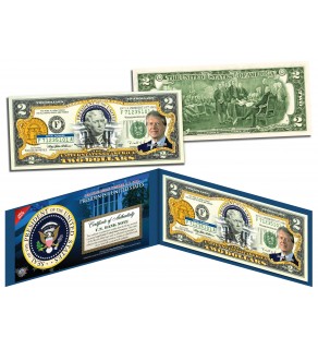 JIMMY CARTER * 39th U.S. President * Colorized Presidential $2 Bill U.S. Genuine Legal Tender