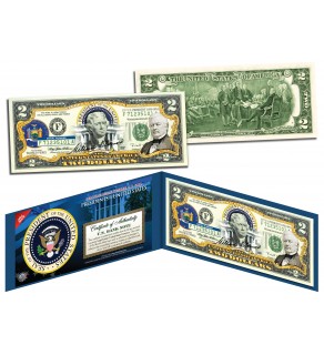 MILLARD FILLMORE * 13th U.S. President * Colorized Presidential $2 Bill U.S. Genuine Legal Tender