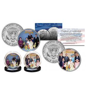 THE BRITISH MONARCHY * Princess Diana & The Royal Family * THEN & NOW U.S JFK Kennedy Half Dollar 2-Coin Set