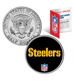 PITTSBURGH STEELERS NFL JFK Kennedy Half Dollar US Colorized Coin - Officially Licensed