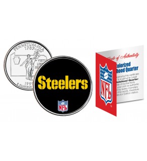 PITTSBURGH STEELERS NFL Pennsylvania US Statehood Quarter Colorized Coin  - Officially Licensed