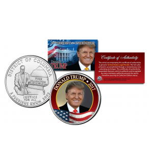 DONALD J. TRUMP 45th President of the United States Official Washington DC Statehood Quarter - add and update your President Set with this coin