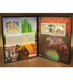 WIZARD OF OZ - 70th Anniversary - Genuine Legal Tender US $2 Bill - Officially Licensed - with COLLECTIBLE FOLIO