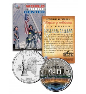 WORLD TRADE CENTER * 16th Anniversary * 9/11 New York Statehood Quarter U.S. Coin WTC