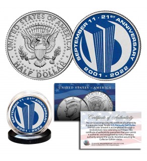 WORLD TRADE CENTER * 21st Anniversary * 9/11 2001-2022 JFK Kennedy Half Dollar U.S. Coin WTC Towers
