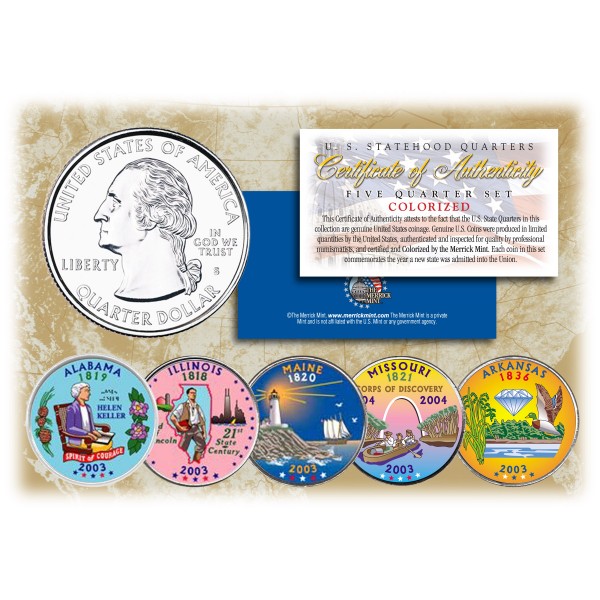 2015 Complete Set of National Parks Colorized Quarters