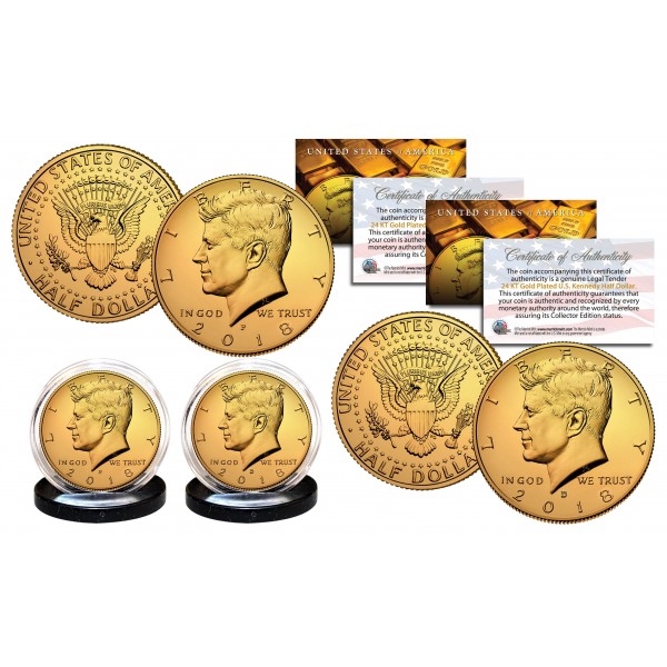 Coin w/COA Philadelphia Mint 2018 BLACK RUTHENIUM JFK Kennedy Half Dollar U.S 