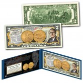 1933 GOLD DOUBLE EAGLE Coin Saint Gaudens President Franklin D. Roosevelt Genuine Legal Tender U.S. $2 Bill