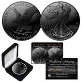 2023 BLACK RUTHENIUM 1 OZ .999 Fine Silver BU American Eagle U.S. Coin - TYPE 2  with Display Box