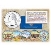 2006 US Statehood Quarters COLORIZED Legal Tender - 5-Coin Complete Set - with Capsules & COA