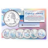 1999 US Statehood Quarters HOLOGRAM *** 5-Coin Complete Set *** w/Capsules & COA 
