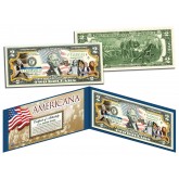 WIZARD OF OZ - Americana - Genuine Legal Tender Colorized U.S. $2 Bill - Officially Licensed