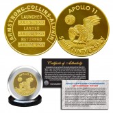 Apollo 11 50th Anniversary Commemorative Space Medallion Tribute 1.25" (32MM) Coin 24K GOLD Clad 