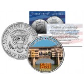 PONTE VECCHIO - Famous Bridges - Colorized JFK Half Dollar U.S. Coin - Florence Italy