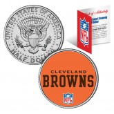 CLEVELAND BROWNS NFL JFK Kennedy Half Dollar US Colorized Coin - Officially Licensed