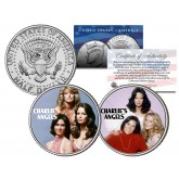CHARLIE'S ANGELS - TV SHOW - Colorized JFK Half Dollar U.S. 2-Coin Set