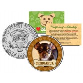 CHIHUAHUA Dog JFK Kennedy Half Dollar U.S. Colorized Coin