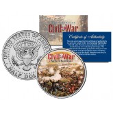 American Civil War - BATTLE OF BULL RUN - JFK Kennedy Half Dollar U.S. Colorized Coin