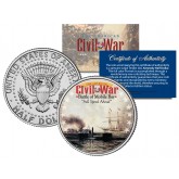 American Civil War - BATTLE OF MOBILE BAY - JFK Kennedy Half Dollar U.S. Colorized Coin