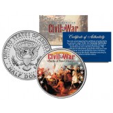 American Civil War - BATTLE OF NEW ORLEANS - JFK Kennedy Half Dollar U.S. Colorized Coin