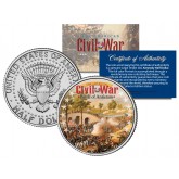 American Civil War - BATTLE OF ANTIETAM  - JFK Kennedy Half Dollar U.S. Colorized Coin