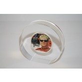 DALE EARNHARDT JR 2001 1 oz American Silver Eagle Colorized Coin Lucite Paperweight