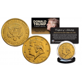 Donald Trump 2017 Inauguration 45th President of the United States Official 24K Gold Clad Tribute Coin