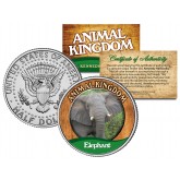 ELEPHANT - Animal Kingdom Series - JFK Kennedy Half Dollar U.S. Colorized Coin