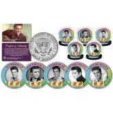 ELVIS PRESLEY * Greatest Hits - Teddy Bear * Official JFK Half Dollar Genuine Legal Tender U.S. 5-Coin Set