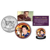 ELVIS PRESLEY * Hound Dog *  Colorized 2002 Tennessee State Quarter U.S. Coin - Officially Licensed