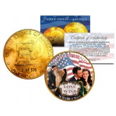 1976 GONE WITH THE WIND 24K Gold Plated IKE Dollar - Each Coin Serial Numbered of 376 - Officially Licensed