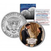 Gone with the Wind " Rhett & Scarlett " JFK Kennedy Half Dollar US Colorized Coin - Officially Licensed