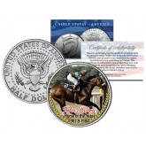 JOHN HENRY - Horse of the Year 1981 & 1984 - Thoroughbred Racehorse Colorized JFK Half Dollar US Coin 