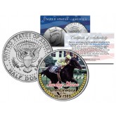 SUNDAY SILENCE - American Horse of the Year 1989 - Thoroughbred Racehorse Colorized JFK Half Dollar US Coin 