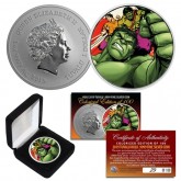 2019 1 oz Pure Silver Tuvalu Marvel Comics HULK TRANSFORMATION Colorized BU Coin - Limited & Numbered of 100