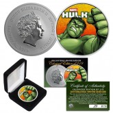 2019 1 oz Pure Silver Tuvalu Marvel Comics HULK Colorized BU Coin - Limited & Numbered of 219 