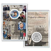PRESIDENT JOHN F. KENNEDY JFK100 Centennial Celebration 2017 Official Kennedy Half Dollar w/ 4x6 Lens Display