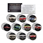 THE 10 MOST EXPENSIVE CARS SOLD AT AUCTION - Colorized JFK Kennedy Half Dollar U.S. 10-Coin Set
