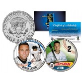DEREK JETER - Final Season & Captain - JFK Kennedy Half Dollar Colorized 2-Coin Set