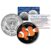 CLOWN FISH - Tropical Fish Series - JFK Kennedy Half Dollar U.S. Colorized Coin