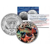 MANDARIN FISH - Tropical Fish Series - JFK Kennedy Half Dollar U.S. Colorized Coin