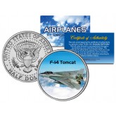 F-14 TOMCAT - Airplane Series - JFK Kennedy Half Dollar U.S. Colorized Coin