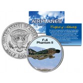 F-4 PHANTOM II - Airplane Series - JFK Kennedy Half Dollar U.S. Colorized Coin