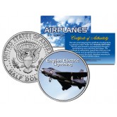 ENGLISH ELECTRIC LIGHTNING - Airplane Series - JFK Kennedy Half Dollar U.S. Colorized Coin