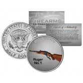 RUGER No. 1 Gun Firearm Rifle Sturm JFK Kennedy Half Dollar US Colorized Coin