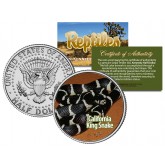 CALIFORNIA KING SNAKE - Collectible Reptiles - JFK Kennedy Half Dollar Colorized US Coin