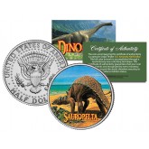 SAUROPELTA Collectible Dinosaur JFK Kennedy Half Dollar U.S. Colorized Coin 