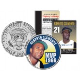 ROBERTO CLEMENTE 1972 JFK Kennedy Half Dollar Colorized U.S. Coin MVP